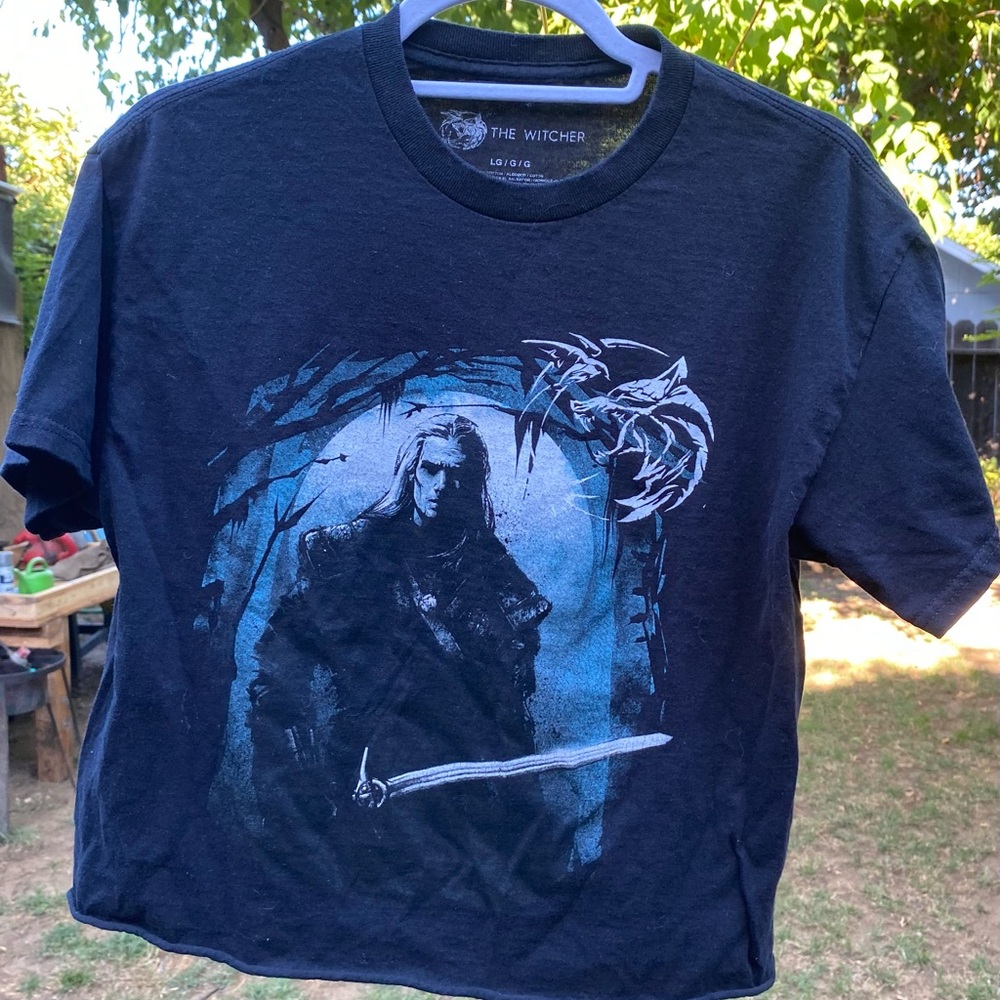 Hot Topic Black Witcher Crop Top